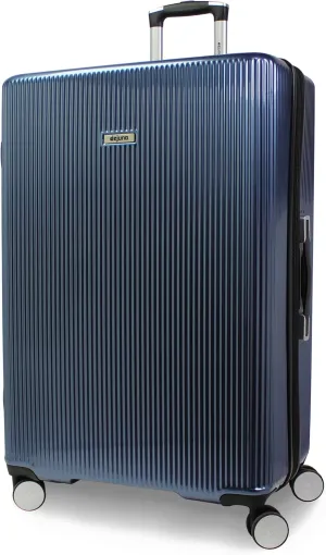 World Traveler Dejuno Monarch Lightweight Hardside Polycarbonate Expandable Spinner Luggage with TSA Lock, Iron Blue, 30-inch