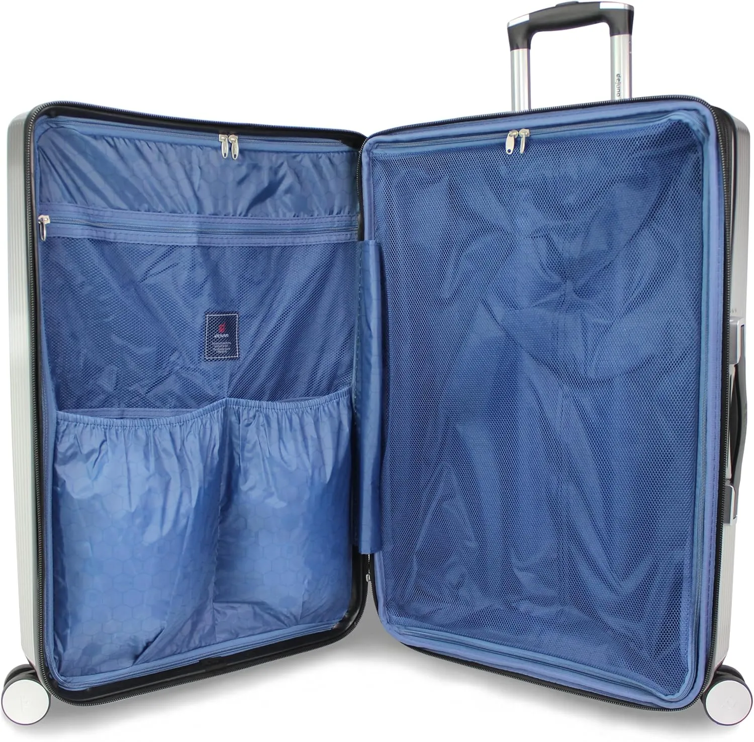 World Traveler Dejuno Monarch Lightweight Hardside Polycarbonate Expandable Spinner Luggage with TSA Lock, Titanium, 30-inch