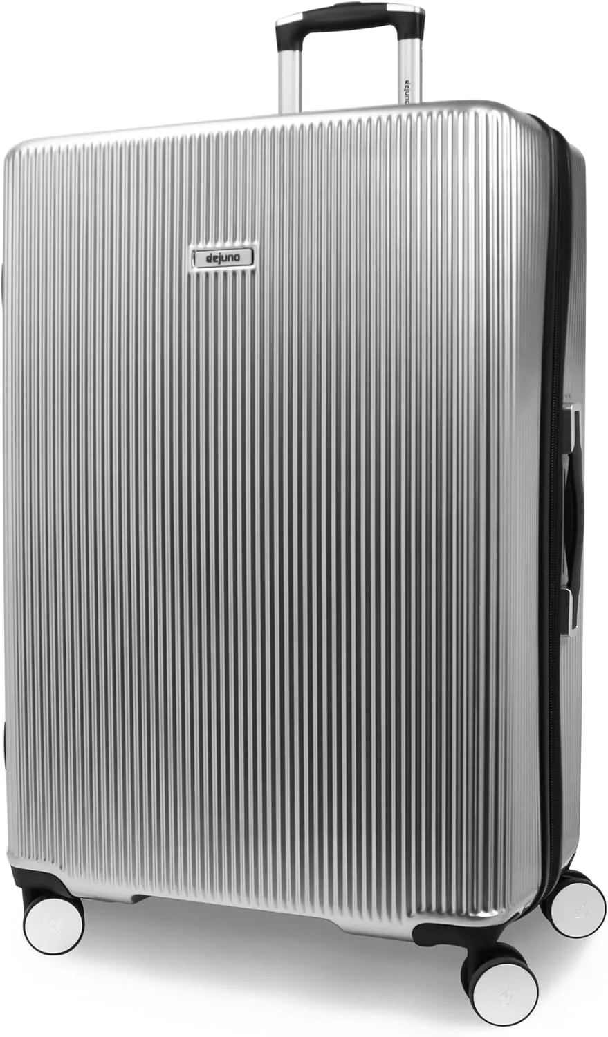 World Traveler Dejuno Monarch Lightweight Hardside Polycarbonate Expandable Spinner Luggage with TSA Lock, Titanium, 30-inch