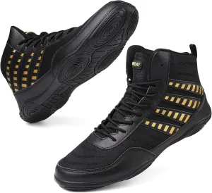 Wrestling Shoes Boxing Shoes for Men Pro Wrestling Boots High Top Fitness Weightlifting Powerlifting Shoes