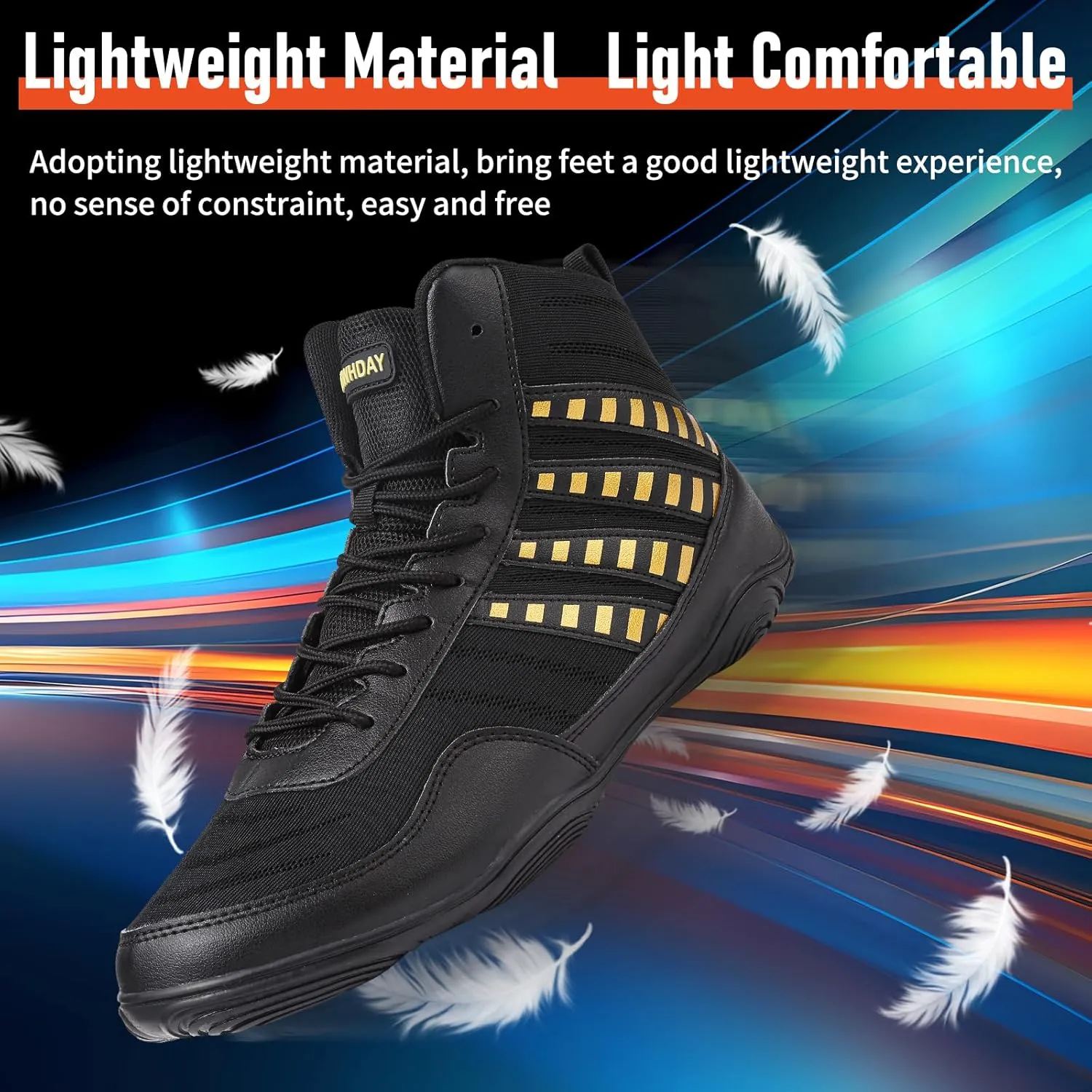 Wrestling Shoes Boxing Shoes for Men Pro Wrestling Boots High Top Fitness Weightlifting Powerlifting Shoes
