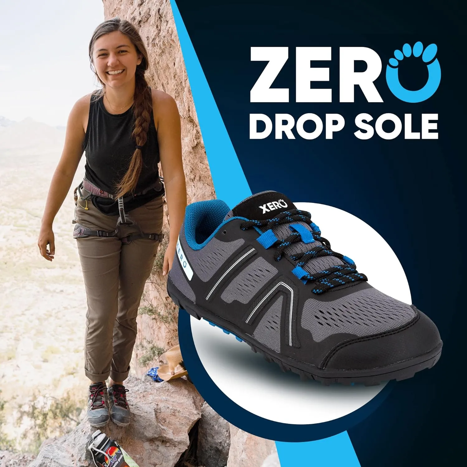 Xero Shoes Women's Mesa Trail Running Shoe - Lightweight Barefoot Trail Runner