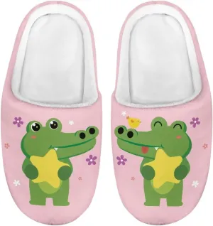 Xpyiqun Christmas Slippers Kids House Shoes Size 9-14.5 Home Slipper Fuzzy Warm Winter Shoe
