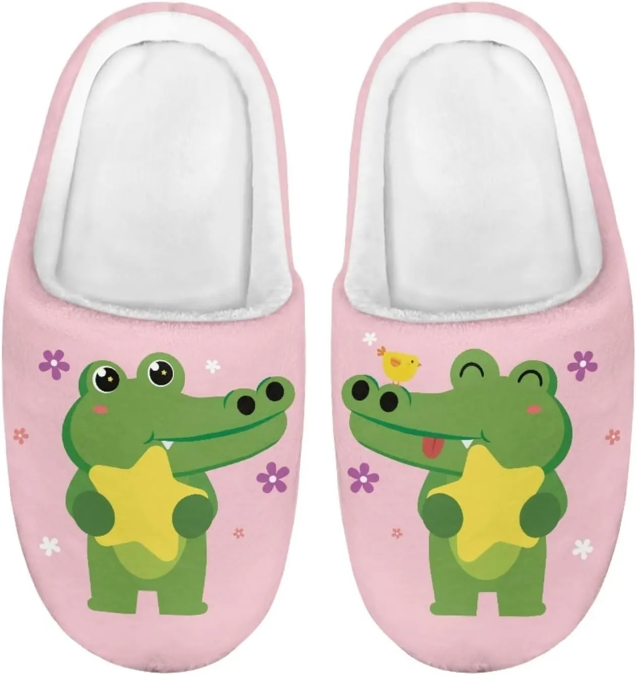 Xpyiqun Christmas Slippers Kids House Shoes Size 9-14.5 Home Slipper Fuzzy Warm Winter Shoe