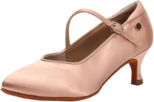 YKXLM Closed Toe Modern Character Shoes for Women Latin Ballroom Dance Shoes Women Party Wedding Pump Shoes,Model KCMD