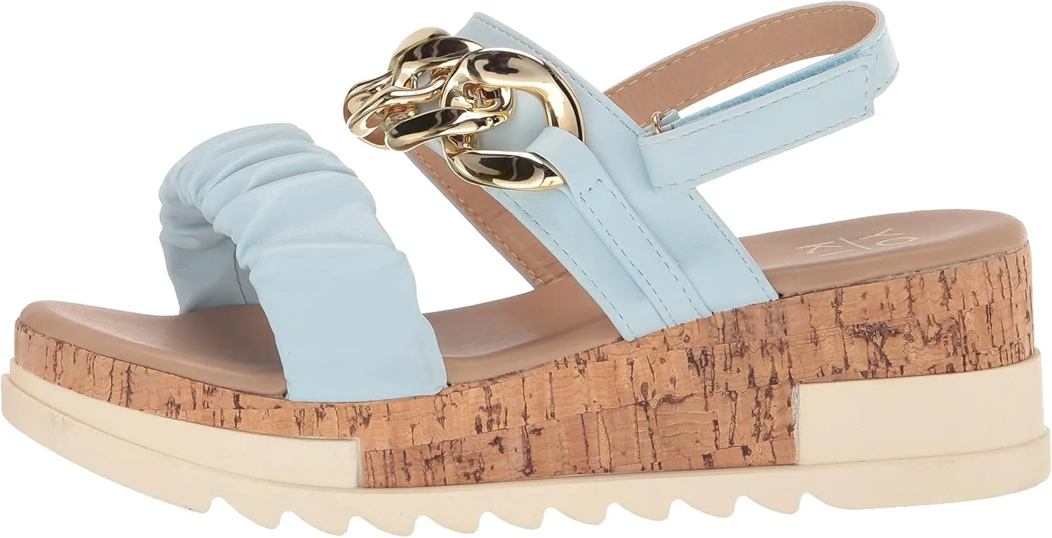 YOKI Women's Cork Platform Sandal Wedge