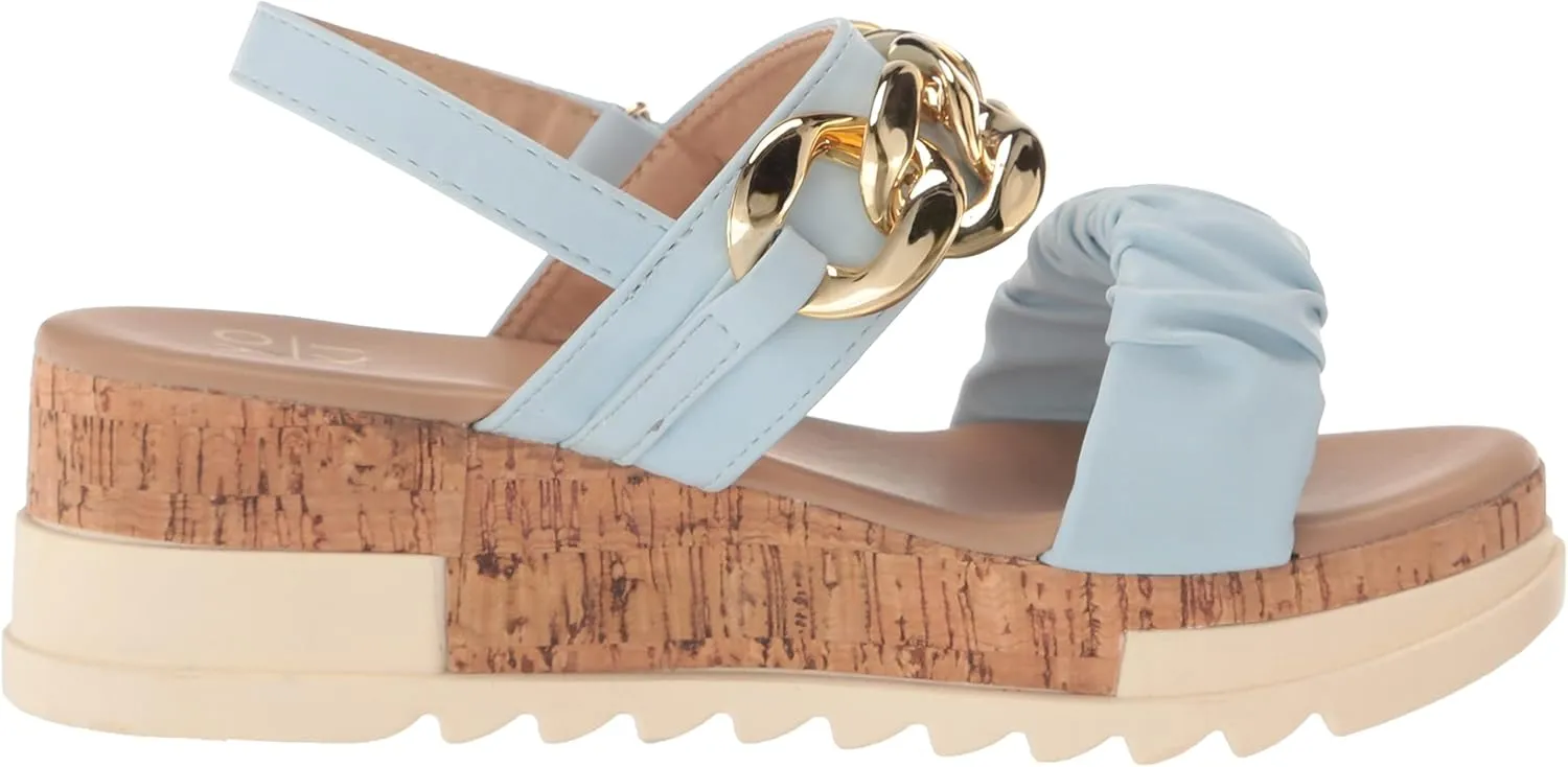 YOKI Women's Cork Platform Sandal Wedge