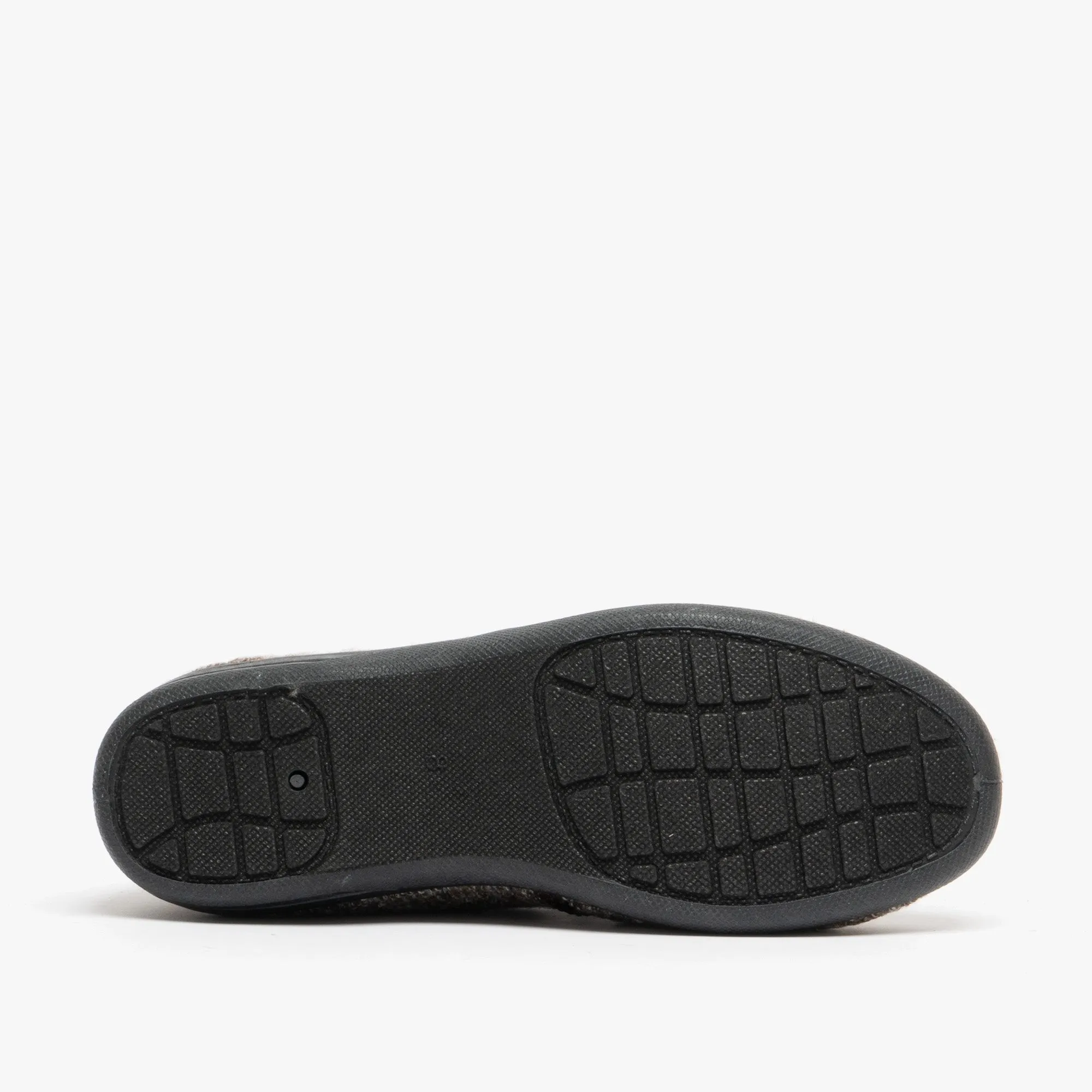 Zedzzz KEITH Mens Textured Knit Full Slippers Brown